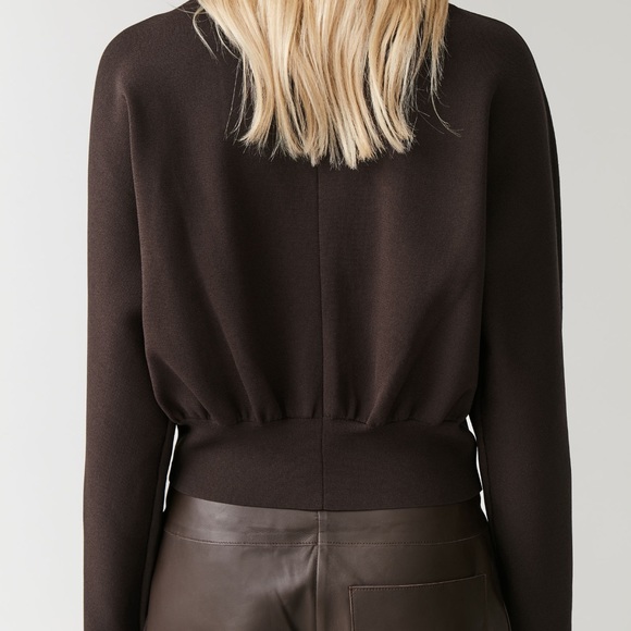 Nwot Cos Brown Knitted Cropped Jacket 